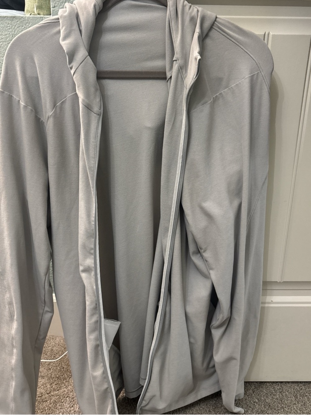 lululemon athletica Light Gray Lightweight Hoodie Jacket
